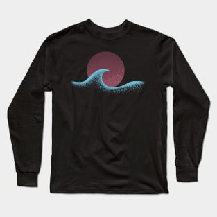 wave and sun textured design Long Sleeve T-Shirt